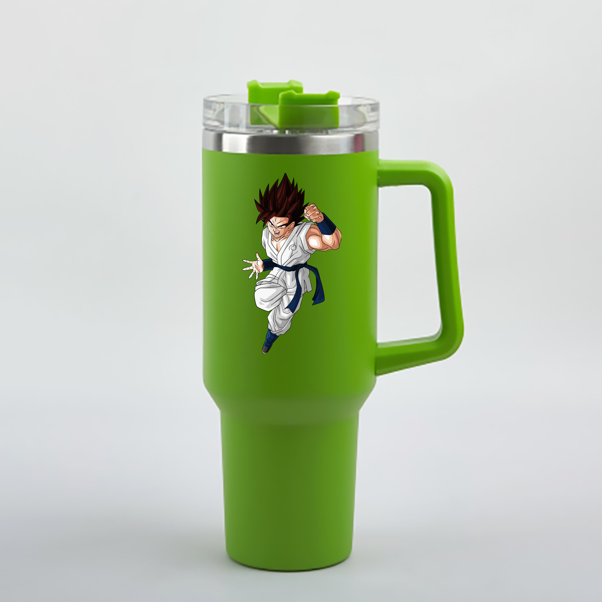 （画像用） ドラゴンボール 孫 悟飯（そんごはん）DRAGON BALL Son Gohan 1200mL車用タンブラー - クリスタルステッカー（プラスチックストロー付き）